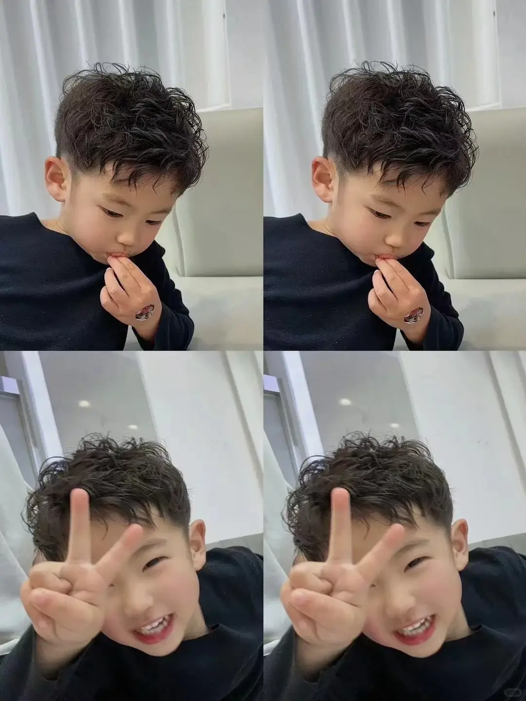 独一无二的小男生烫发，显得特别精神又活泼，回头率超高