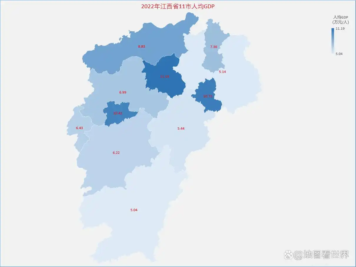 2022年江西各市GDP排名：南昌第一，景德镇超萍乡，宜春增速最高