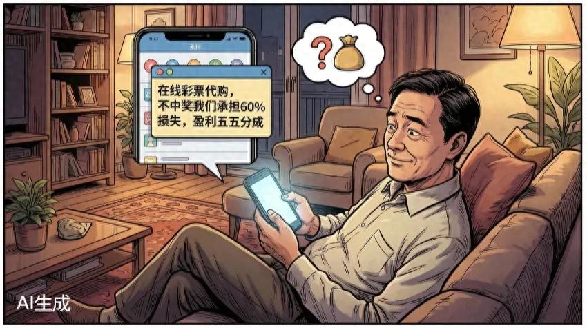“彩票代购服务好处多？”——小心骗走你的血汗钱