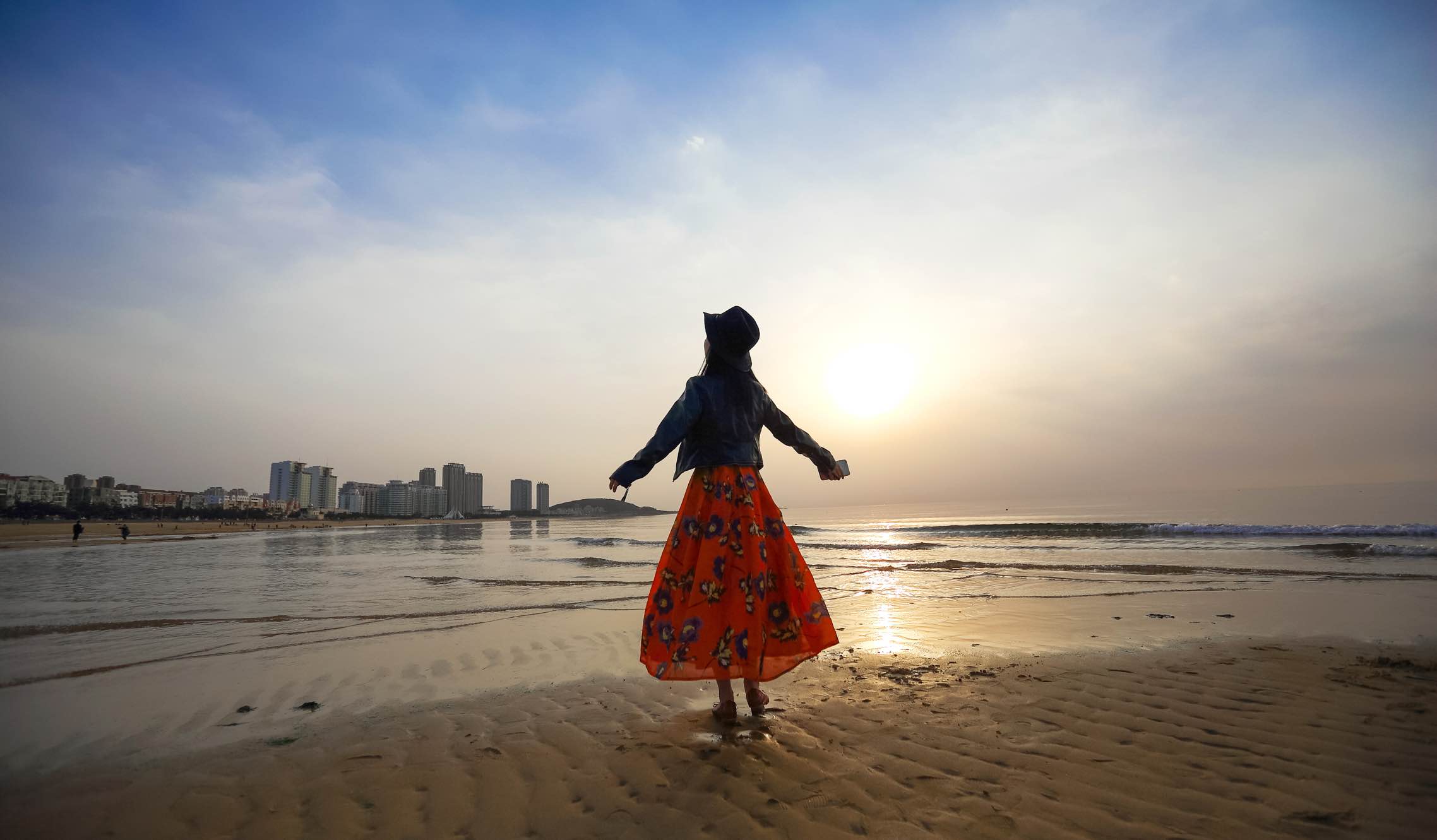 一呆公寓;威海金沙国际,带厨房的公寓,我们移动的家