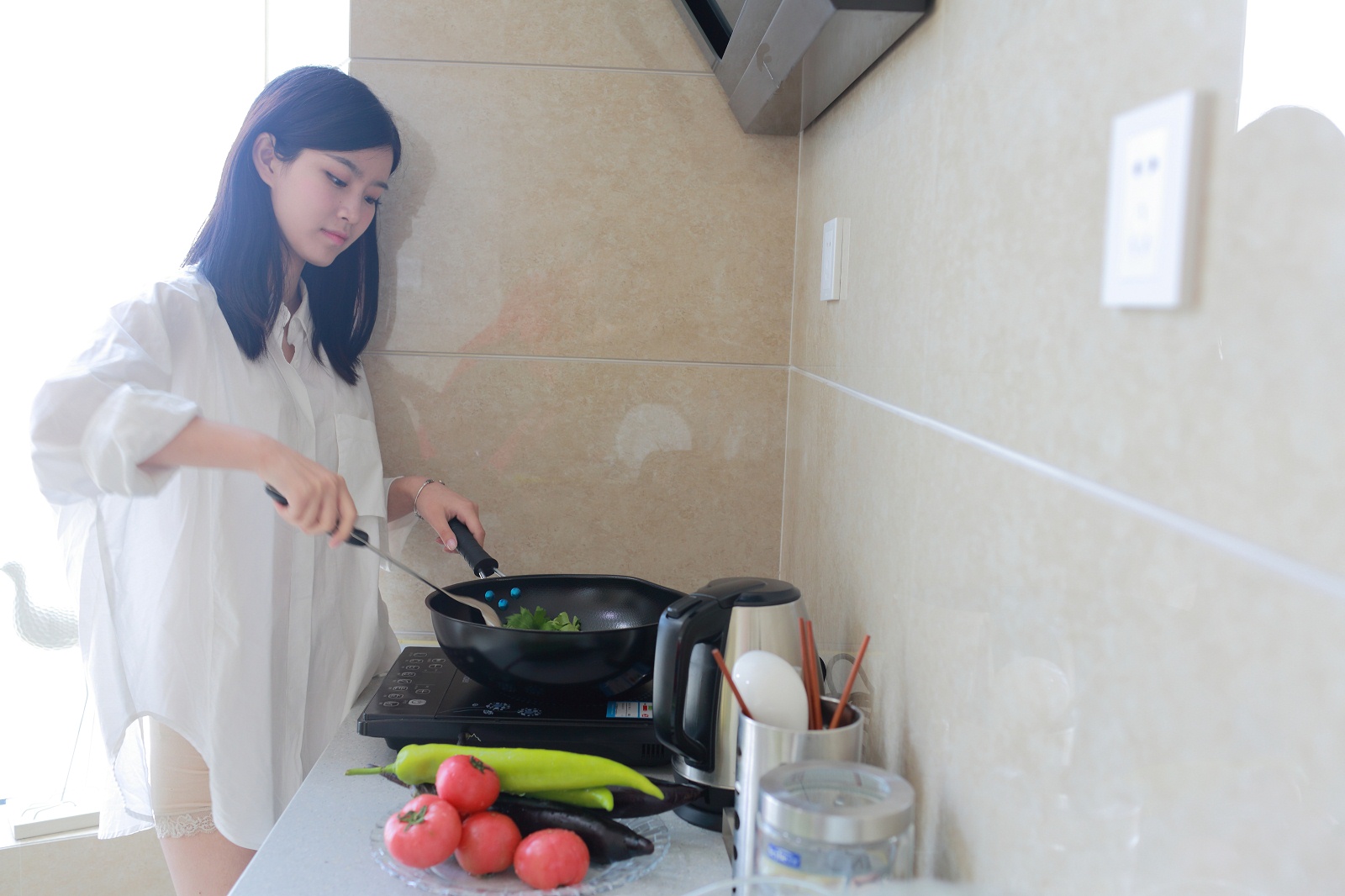 一呆公寓;威海金沙国际,带厨房的公寓,我们移动的家