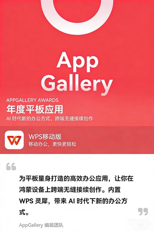 斩获华为应用市场年度奖项，WPS AI协同办公持续领跑行业