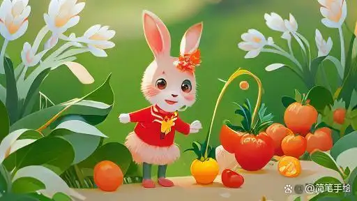 小故事：《小兔子拔萝卜》