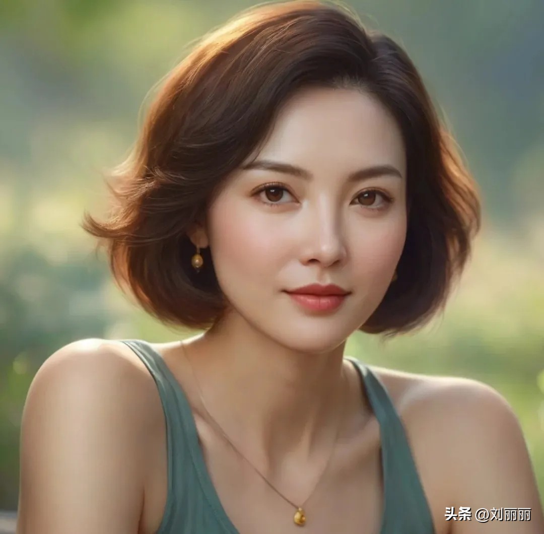 女人过了 60 岁,试试侧分微卷波波头,好看显气质