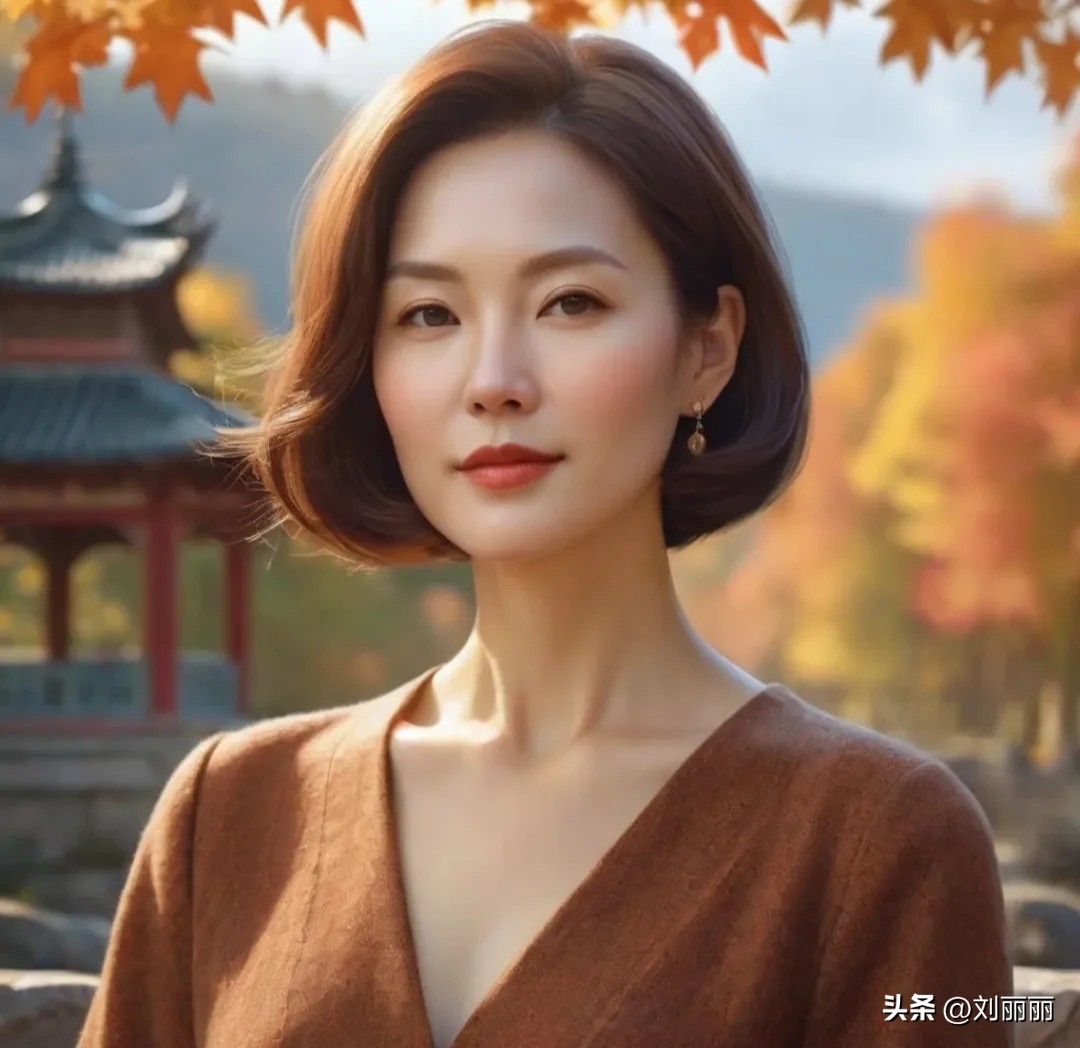 女人过了 60 岁,试试侧分微卷波波头,好看显气质