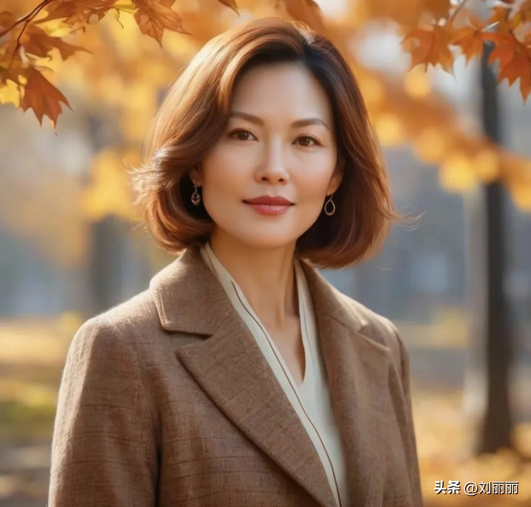 女人过了 60 岁,试试侧分微卷波波头,好看显气质