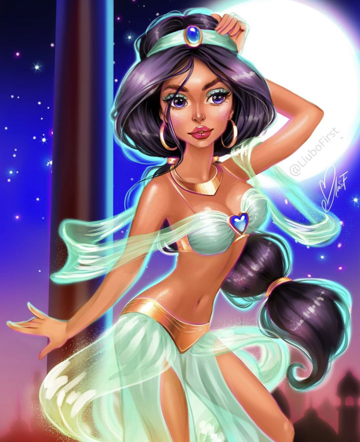 迪士尼公主碰上“芭比娃娃”画风,秒变幼齿小女孩,但身材真不像