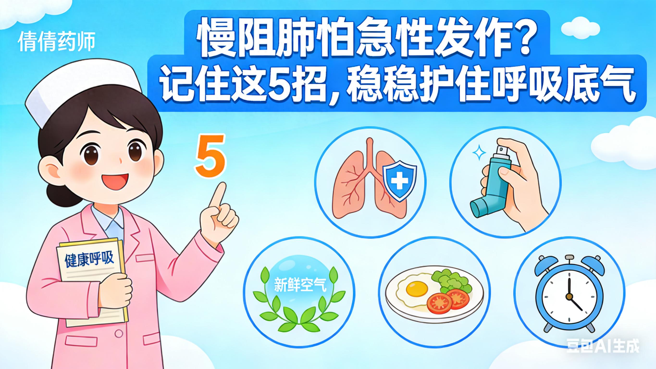 警惕!慢阻肺急性发作超凶险,5个妙招帮你守住呼吸底气
