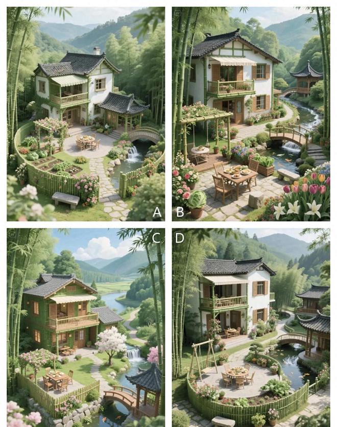 心理测试：你钟情哪座竹林木屋？测测你性格里暗藏的缺点是什么？