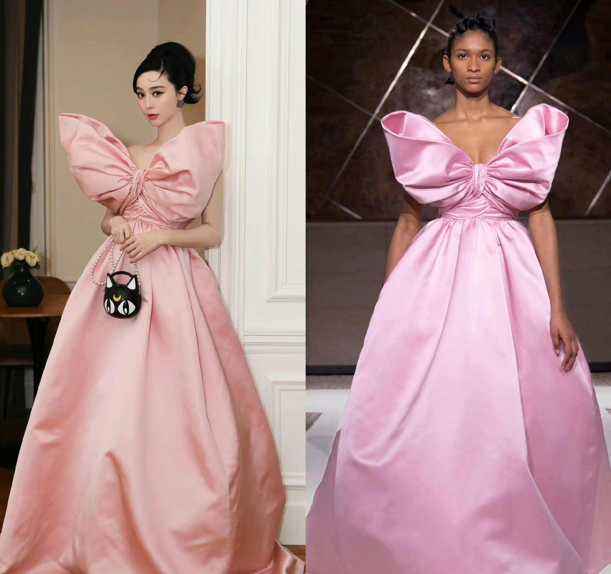 41岁范冰冰巴黎时装周造型封神！穿粉色高定美成芭比娃娃，好少女