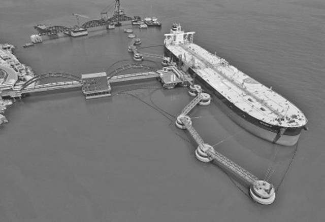 外眼看山东·央媒一周图片撷英丨烟台港原油管道复线(干线)启输