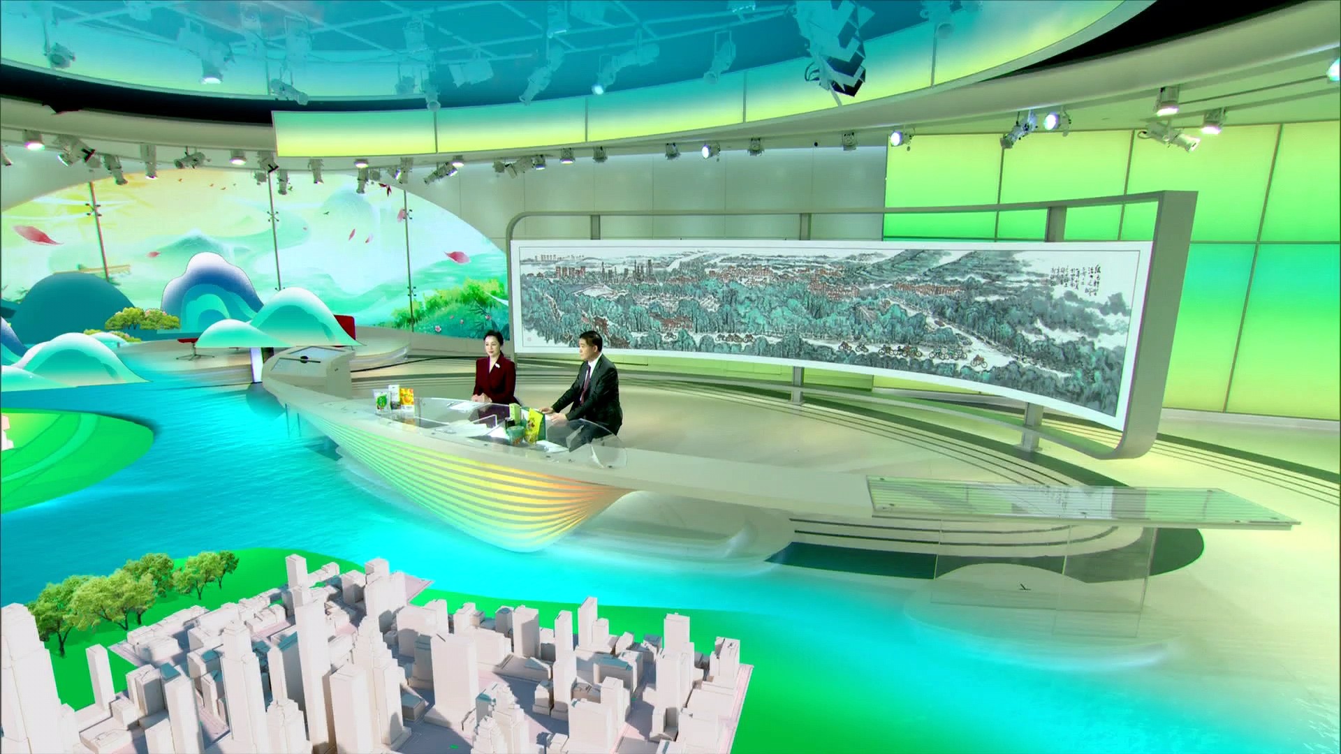 绿动天府丨巨幅国画亮相川台 原来讲的是……