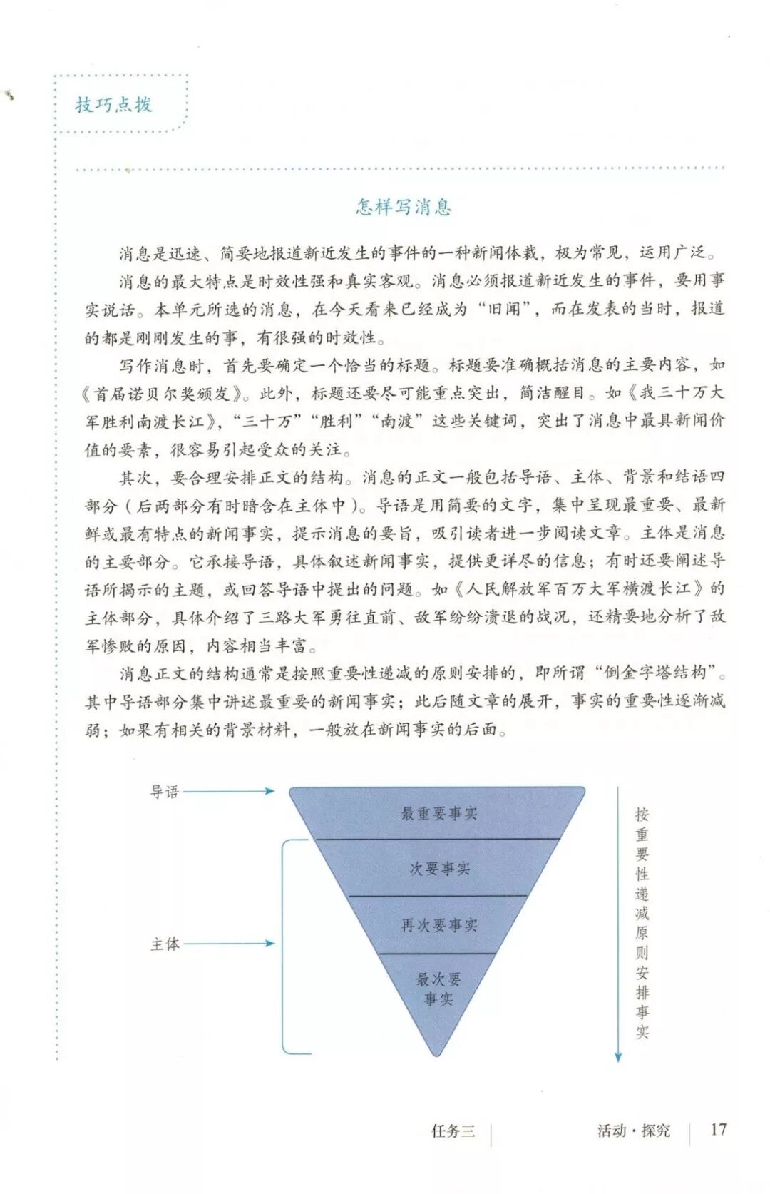 八年级上册习作一《新闻写作》范文+写作指导+课件
