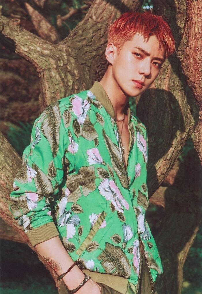 吴世勋夏威夷风吹动少女心,电眼深邃又迷人,已迷失在他眼神的海