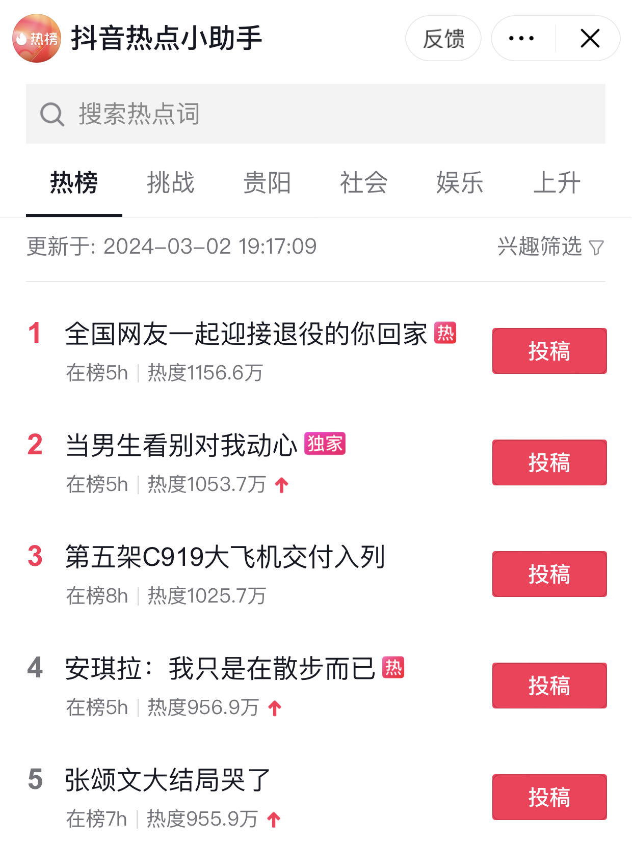 年全国两会十大热词结果出炉