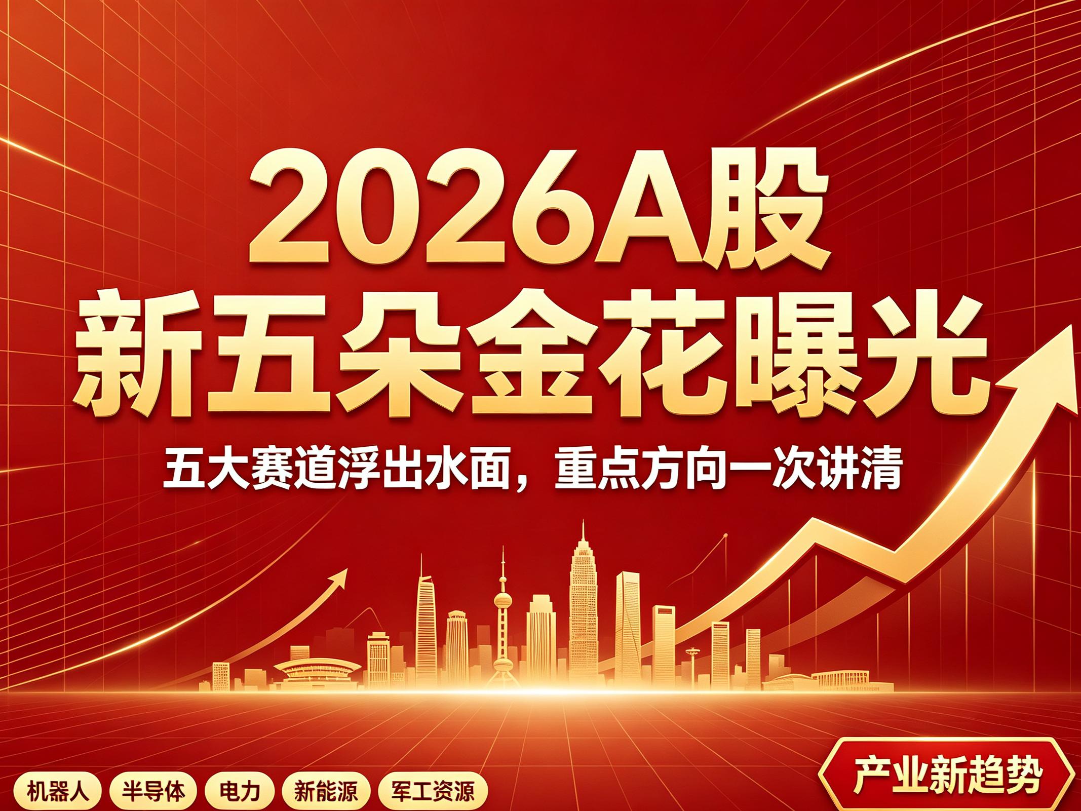 2026A股新五朵金花浮出水面,下一个行业龙头藏在这五大赛道