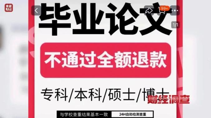 一天量产30篇、只要钱到位就能发……央视曝光代写论文“黑工厂”