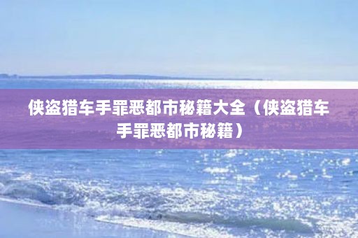 侠盗猎车手罪恶都市秘籍大全（侠盗猎车手罪恶都市秘籍）