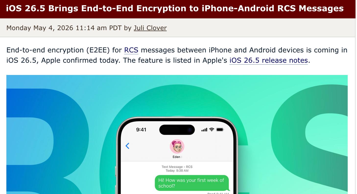 苹果深夜突袭更新 iOS26.5重磅改版自定义壁纸超惊艳