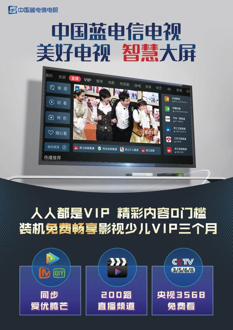 “中国蓝电信电视”今天诞生啦！