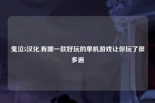 鬼泣5汉化,有哪一款好玩的单机游戏让你玩了很多遍
