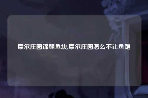 摩尔庄园锦鲤鱼块,摩尔庄园怎么不让鱼跑