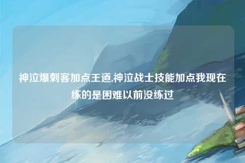 神泣爆刺客加点王道,神泣战士技能加点我现在练的是困难以前没练过