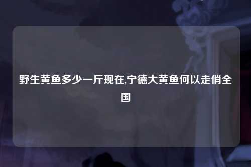 野生黄鱼多少一斤现在,宁德大黄鱼何以走俏全国