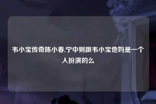 韦小宝传奇陈小春,宁中则跟韦小宝他妈是一个人扮演的么