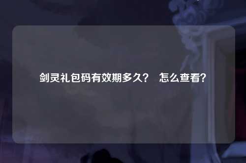 剑灵礼包码有效期多久？  怎么查看？