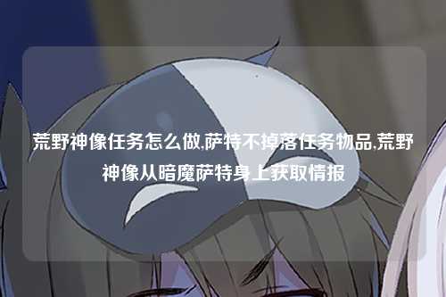 荒野神像任务怎么做,萨特不掉落任务物品,荒野神像从暗魔萨特身上获取情报