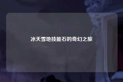 冰天雪地技能石的奇幻之旅